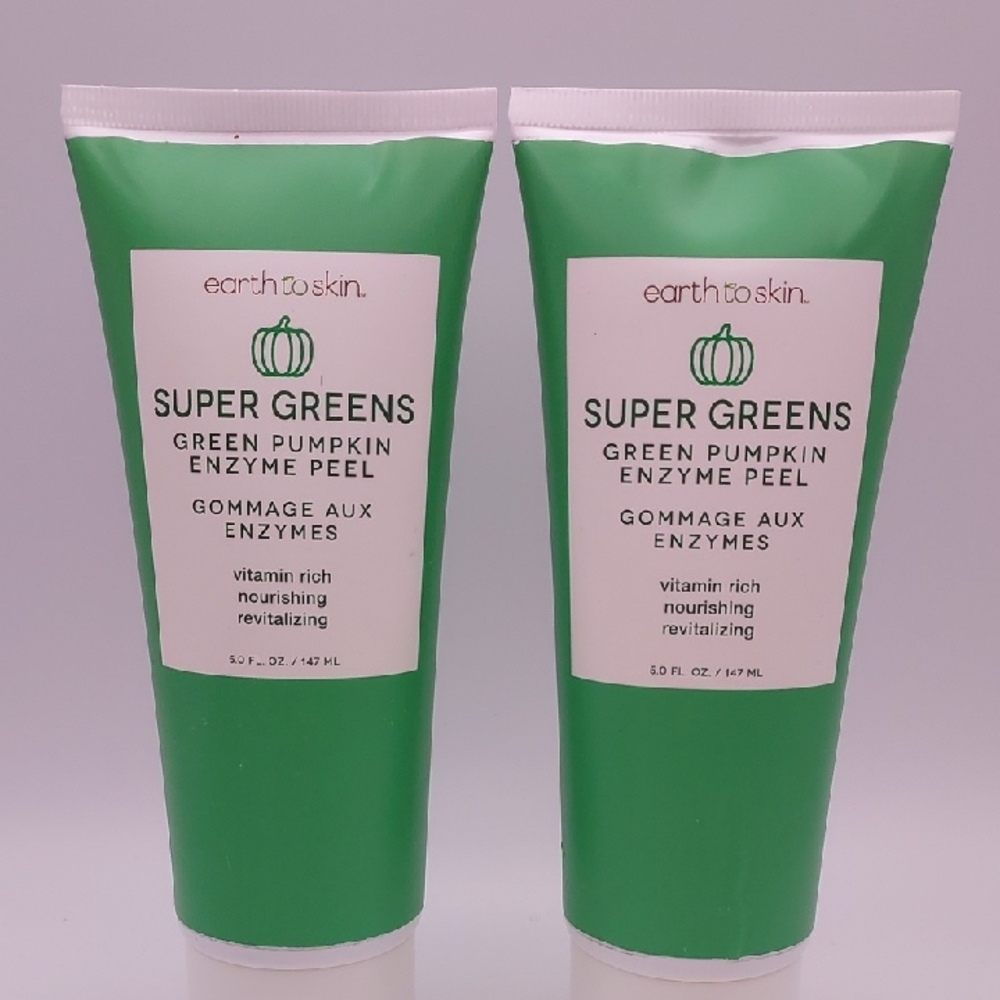 2 PACK Earth to Skin Super Greens Enzyme Peel 5oz each